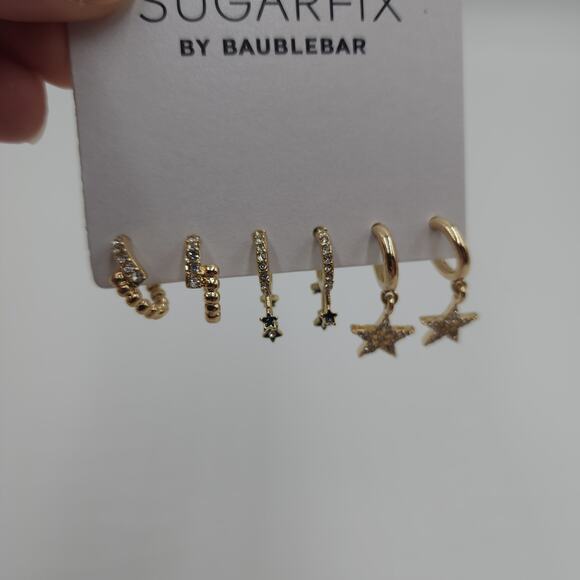 Sugarfix by Baublebar Bundle of Twelve Earrings Safety Pin Hoops - Picture 3 of 6